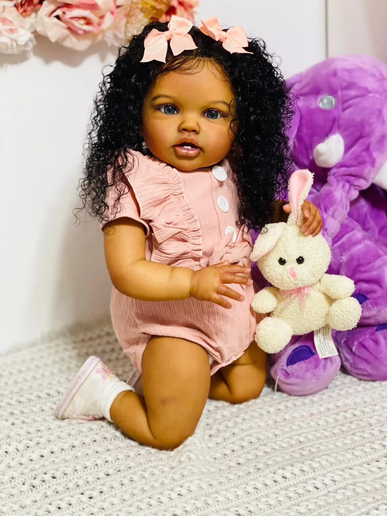 Baby Products For Curly Hair - 24Inch Reborn Baby Toddler Lottie in