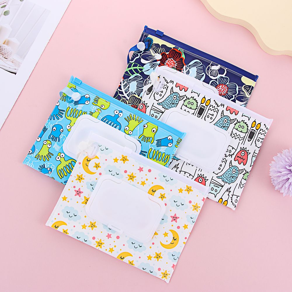 Baby Products Carry Bag - Portable Flip Cover Wet Wipes Bag