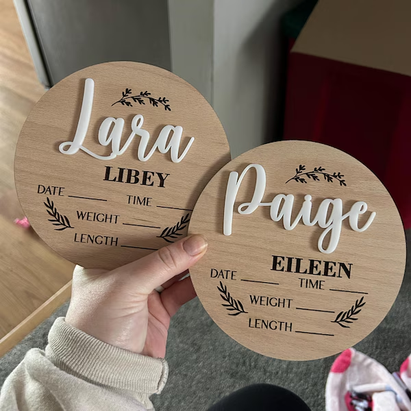 1Pc Custom Baby Announcement S - Baby Products Decoration 评论和价格