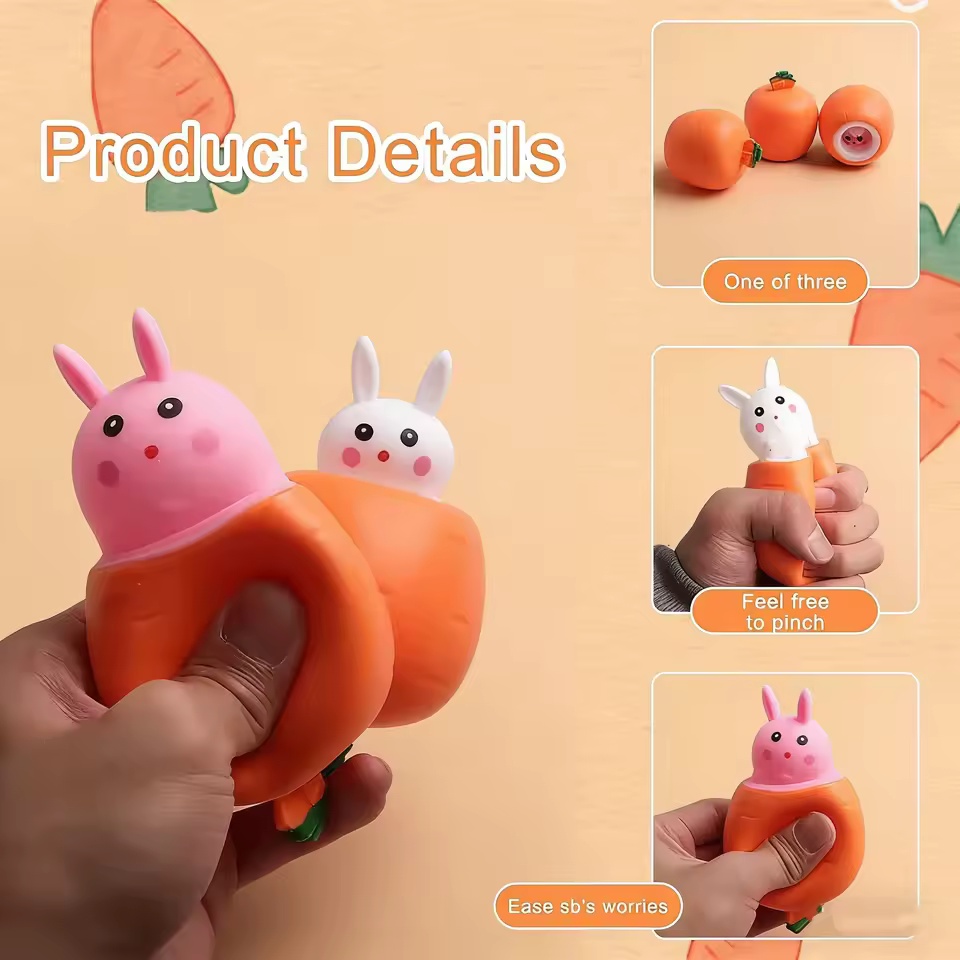 Cute Carrot Rabbit Squeeze Toy - Baby Products Unique 评论和价格