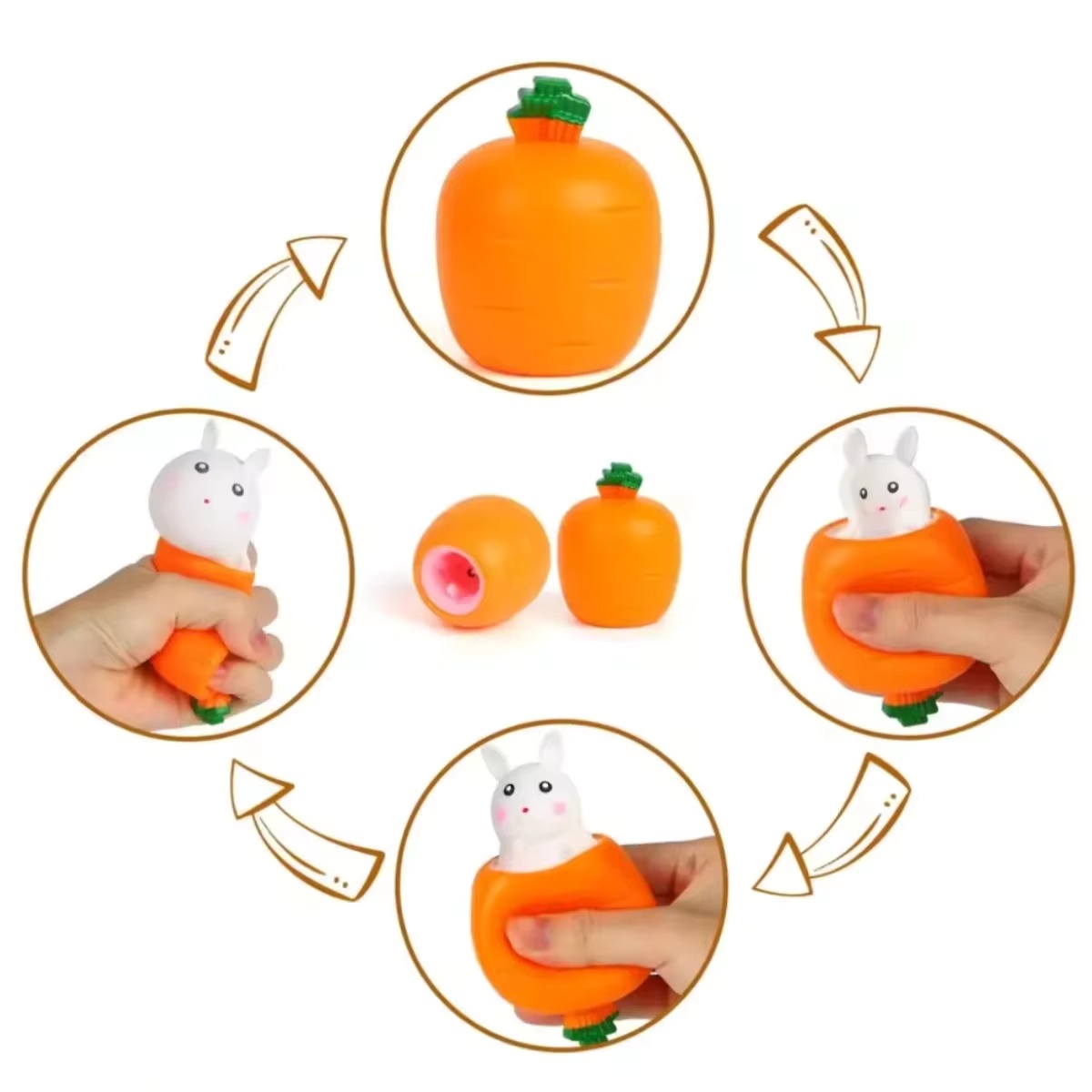 Cute Carrot Rabbit Squeeze Toy - Baby Products Unique 评论和价格