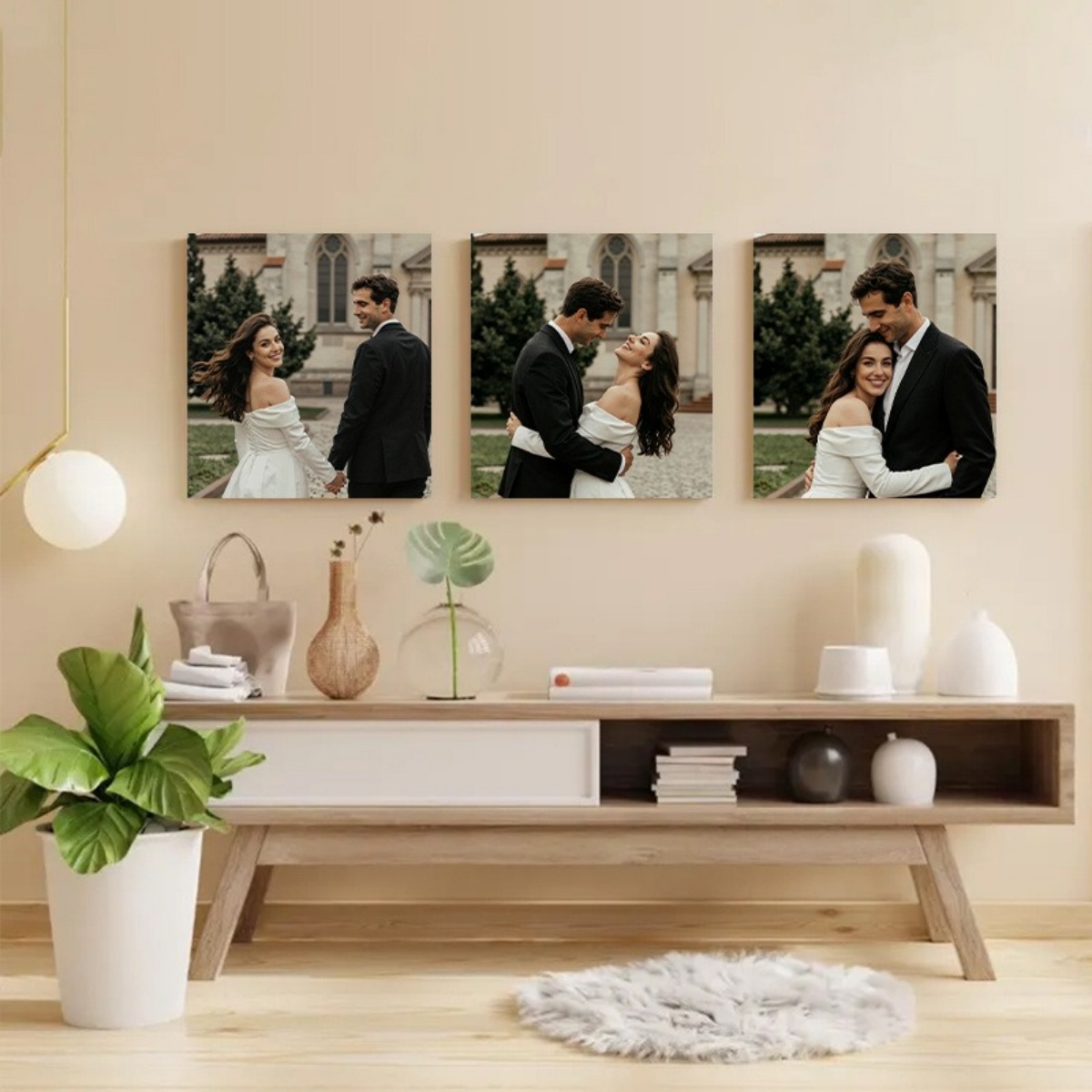 Set of 3 Custom Photo Canvas P - Baby Products Decoration 评论和价格