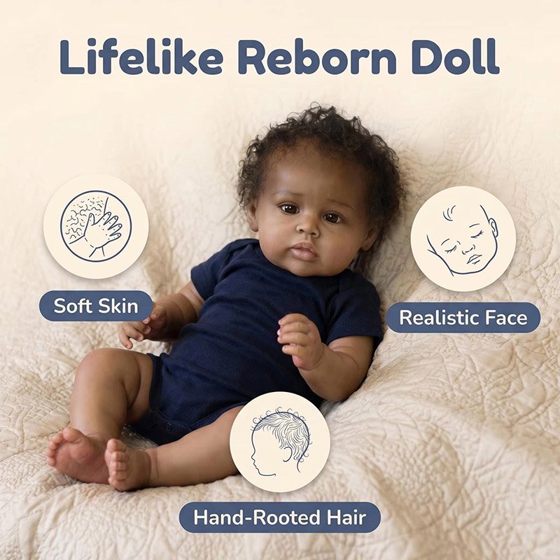 48cm Soft Silicone Vinyl Reube - Baby Products For Curly Hair 评论和价格