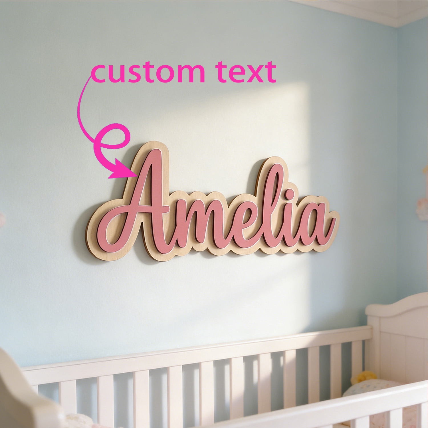 1pc Customized Double-layer Wo - Baby Products Decoration 评论和价格