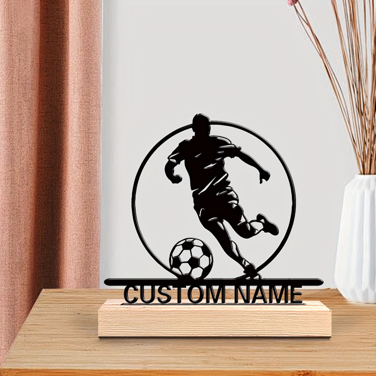 Custom Soccer Player Metal Sta - Baby Products Decoration 评论和价格