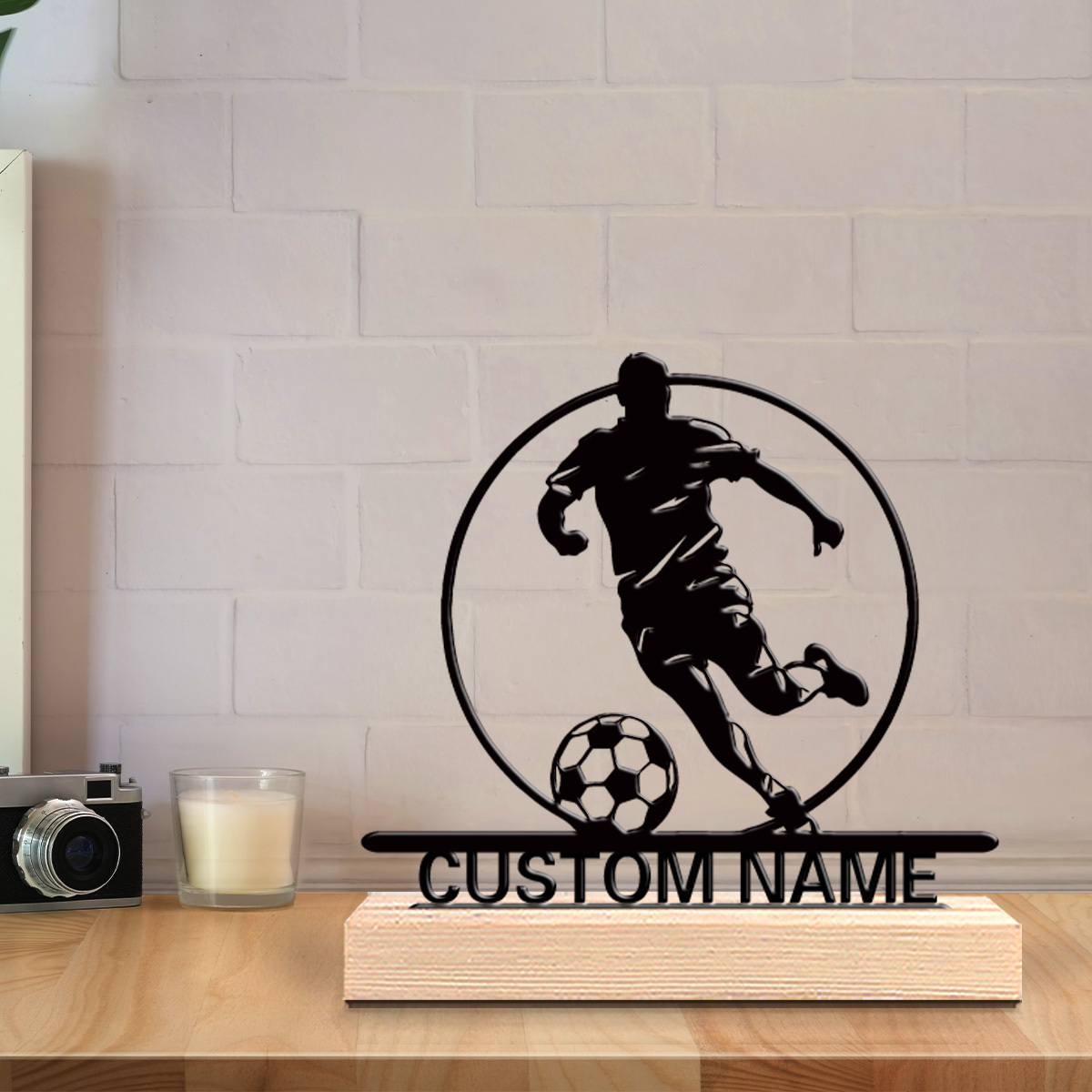 Custom Soccer Player Metal Sta - Baby Products Decoration 评论和价格