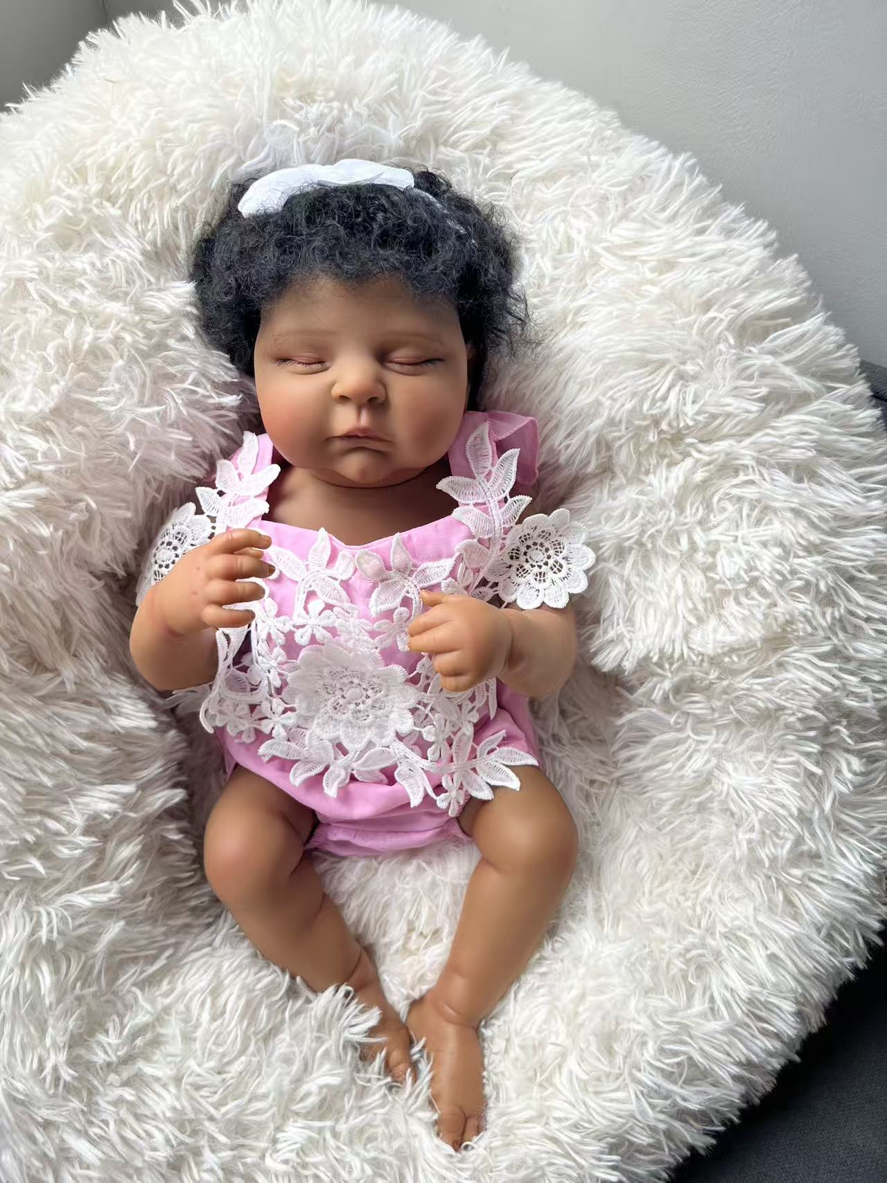 48CM Reborn Peaches Silicone B - Baby Products For Curly Hair 评论和价格